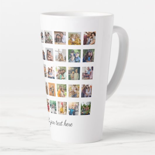 Creëer Your Ewn 35 Photo Collage Latte Mok (Rechterhoek)