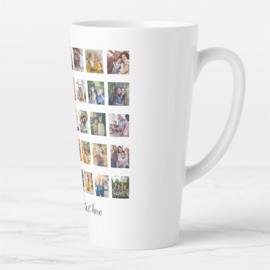 Creëer Your Ewn 35 Photo Collage Latte Mok (Rechts)