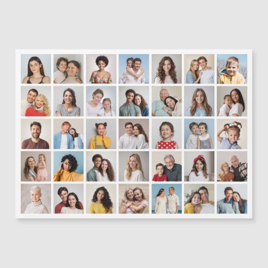 Creëer Your Ewn 35 Photo Collage Magnetic Kaart (Voorkant)