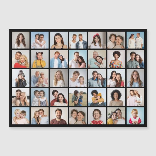 Creëer Your Ewn 35 Photo Collage Magnetic Kaart (Voorkant)