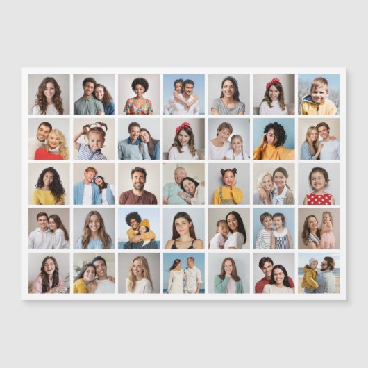 Creëer Your Ewn 35 Photo Collage Magnetic Kaart (Voorkant)