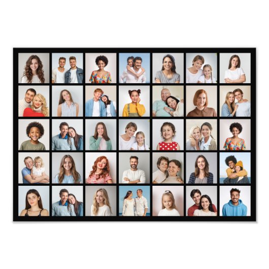Creëer Your Ewn 35 Photo Collage Photo Enlargement Foto Afdruk (Voorkant)