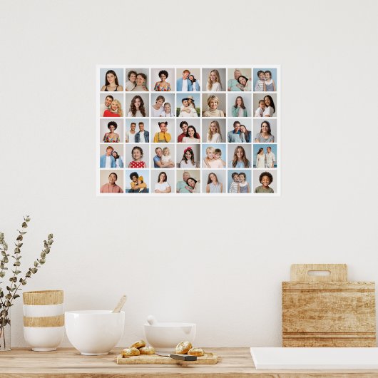 Creëer Your Ewn 35 Photo Collage Poster (Keuken)