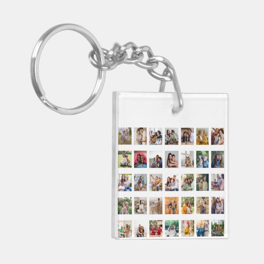 Creëer Your Ewn 35 Photo Collage Sleutelhanger (Voorkant Links)