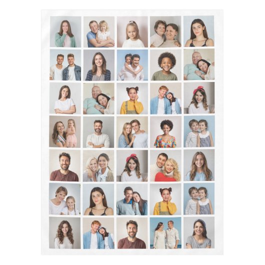 Creëer Your Ewn 35 Photo Collage Tafelkleed (Voorkant)