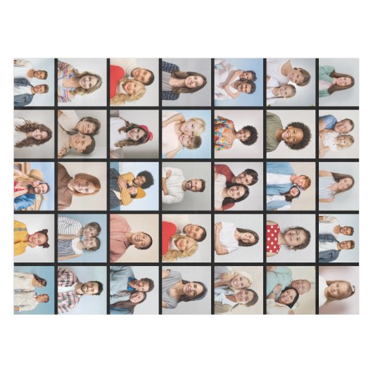 Creëer Your Ewn 35 Photo Collage Tafelkleed (Voorkant (Horizontaal))