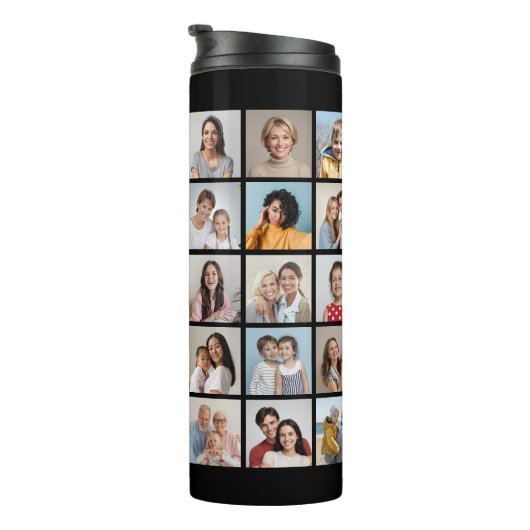 Creëer Your Ewn 35 Photo Collage Thermosbeker (Geroteerd rechts)