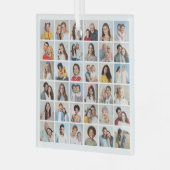 Creëer Your Ewn 36 Photo Collage Glas Ornament (Voorkant links)
