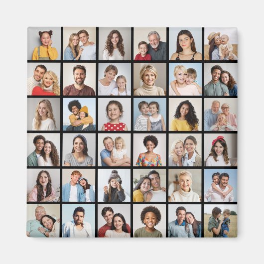 Creëer Your Ewn 36 Photo Collage Magneet (Voorkant)