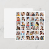 Creëer Your Ewn 36 Photo Collage Notitiekaartje (Voorkant / Achterkant)