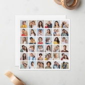 Creëer Your Ewn 36 Photo Collage Notitiekaartje (Voorkant / Achterkant in situ)