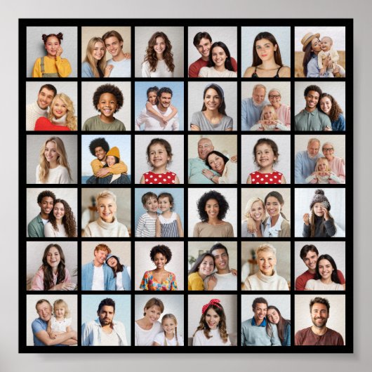 Creëer Your Ewn 36 Photo Collage Poster (Voorkant)
