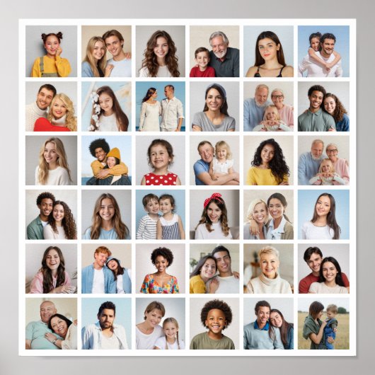 Creëer Your Ewn 36 Photo Collage Poster (Voorkant)