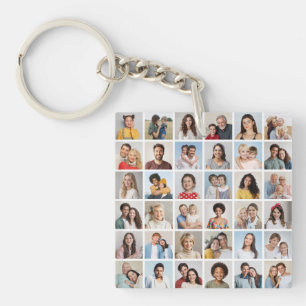 Creëer Your Ewn 36 Photo Collage Sleutelhanger