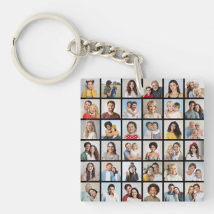 Creëer Your Ewn 36 Photo Collage Sleutelhanger