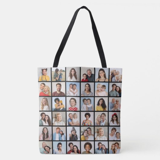 Creëer Your Ewn 36 Photo Collage Tote Bag (Voorkant)