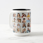 Creëer Your Ewn 36 Photo Collage Tweekleurige Koffiemok (Voorkant links)