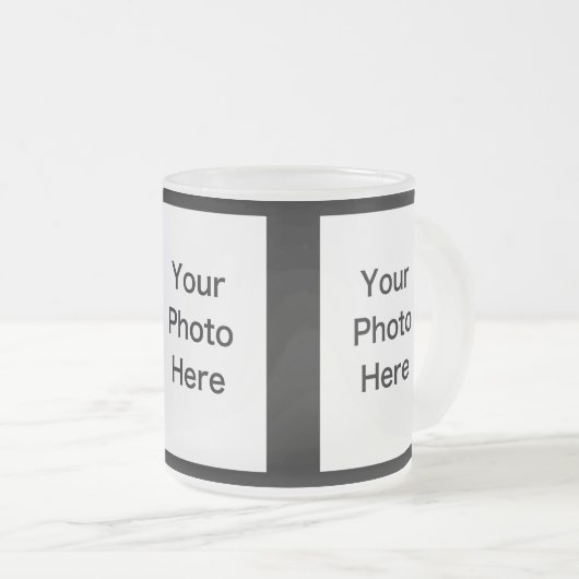 Creëer Your Ewn 3 Foto Frosted Glass Mok (10 oz) (Voorkant rechts)