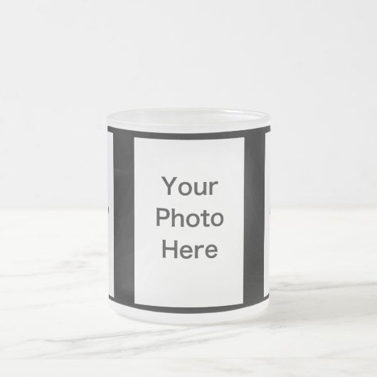 Creëer Your Ewn 3 Foto Frosted Glass Mok (10 oz) (Center)