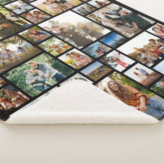 Creëer Your Ewn 42 Photo Collage Sherpa Deken (3/4)