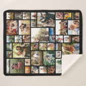 Creëer Your Ewn 42 Photo Collage Sherpa Deken (Voorkant (horizontaal))