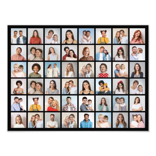 Creëer Your Ewn 48 Foto Collage Foto Enlargement Afdruk (Voorkant)
