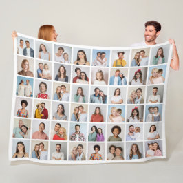 Creëer Your Ewn 48 Photo Collage Fleece Deken