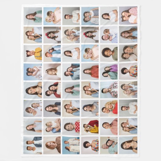 Creëer Your Ewn 48 Photo Collage Fleece Deken (Voorkant)