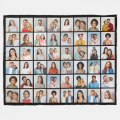 Creëer Your Ewn 48 Photo Collage Fleece Deken (Voorkant (Horizontaal))