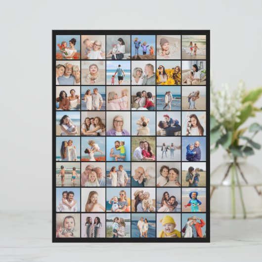 Creëer Your Ewn 48 Photo Collage Kaart (Staand voorkant)