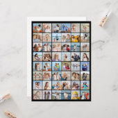 Creëer Your Ewn 48 Photo Collage Kaart (Voorkant / Achterkant in situ)