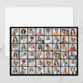 Creëer Your Ewn 48 Photo Collage Notitiekaartje (Voorkant / Achterkant)