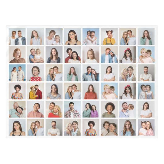 Creëer Your Ewn 48 Photo Collage Tafelkleed (Voorkant (Horizontaal))