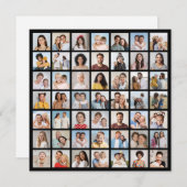 Creëer Your Ewn 49 Photo Collage Notitiekaartje (Voorkant / Achterkant)
