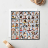 Creëer Your Ewn 49 Photo Collage Notitiekaartje (Voorkant / Achterkant in situ)