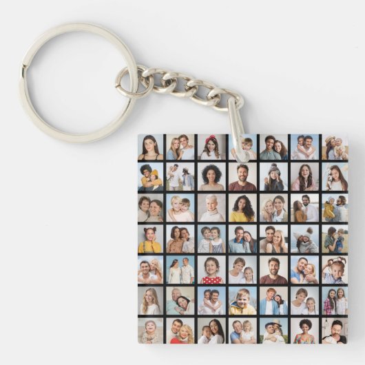 Creëer Your Ewn 49 Photo Collage Sleutelhanger (voorkant)