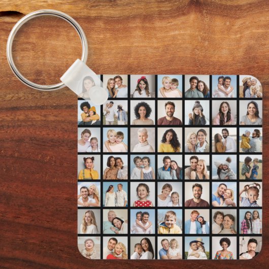 Creëer Your Ewn 49 Photo Collage Sleutelhanger (Voorkant)