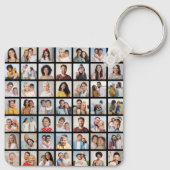 Creëer Your Ewn 49 Photo Collage Sleutelhanger (Achterkant)