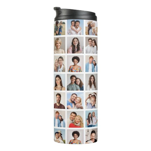 Creëer Your Ewn 49 Photo Collage Thermosbeker (Geroteerd rechts)