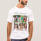 Creëer Your Ewn 4 Foto Collage Family Vacking T-shirt (Voorkant)