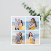 Creëer Your Ewn 4 Photo Collage Greep Kaart (Staand voorkant)