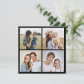 Creëer Your Ewn 4 Photo Collage Greep Kaart (Staand voorkant)