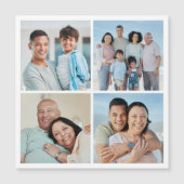 Creëer Your Ewn 4 Photo Collage Magnetic Card (Voorkant)