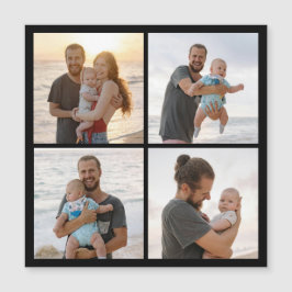 Creëer Your Ewn 4 Photo Collage Magnetic Card