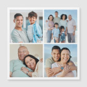 Creëer Your Ewn 4 Photo Collage Magnetic Card (Voorkant)