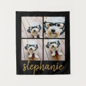 Creëer Your Ewn 4 Photo Collage - Script Gold Wandkleed (Voorkant)