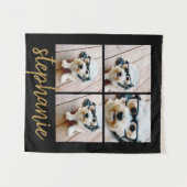 Creëer Your Ewn 4 Photo Collage - Script Gold Wandkleed (Voorkant (horizontaal))
