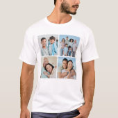 Creëer Your Ewn 4 Photo Collage Unisex T-shirt (Voorkant)