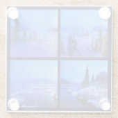 Creëer Your Ewn 4 Photo Square Glazen Onderzetter (Achterkant)