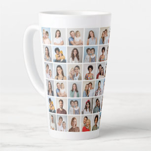 Creëer Your Ewn 54 Photo Collage Latte Mok